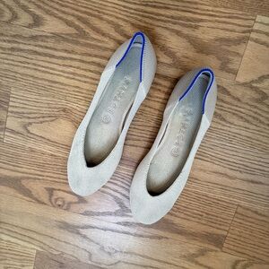 Rothy's Beige and Blue Loafers
